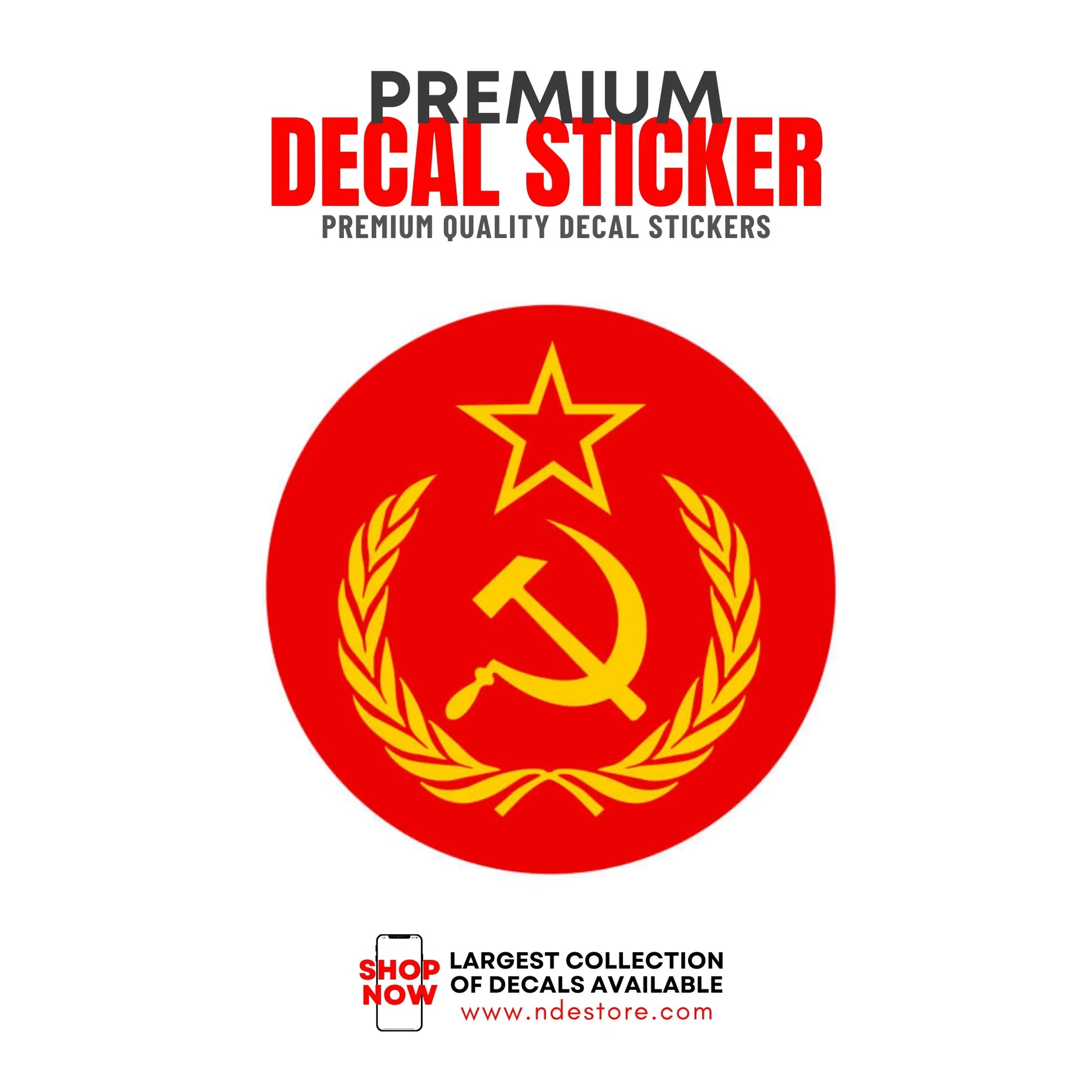 STICKER DECAL SOCIALIST FLAG