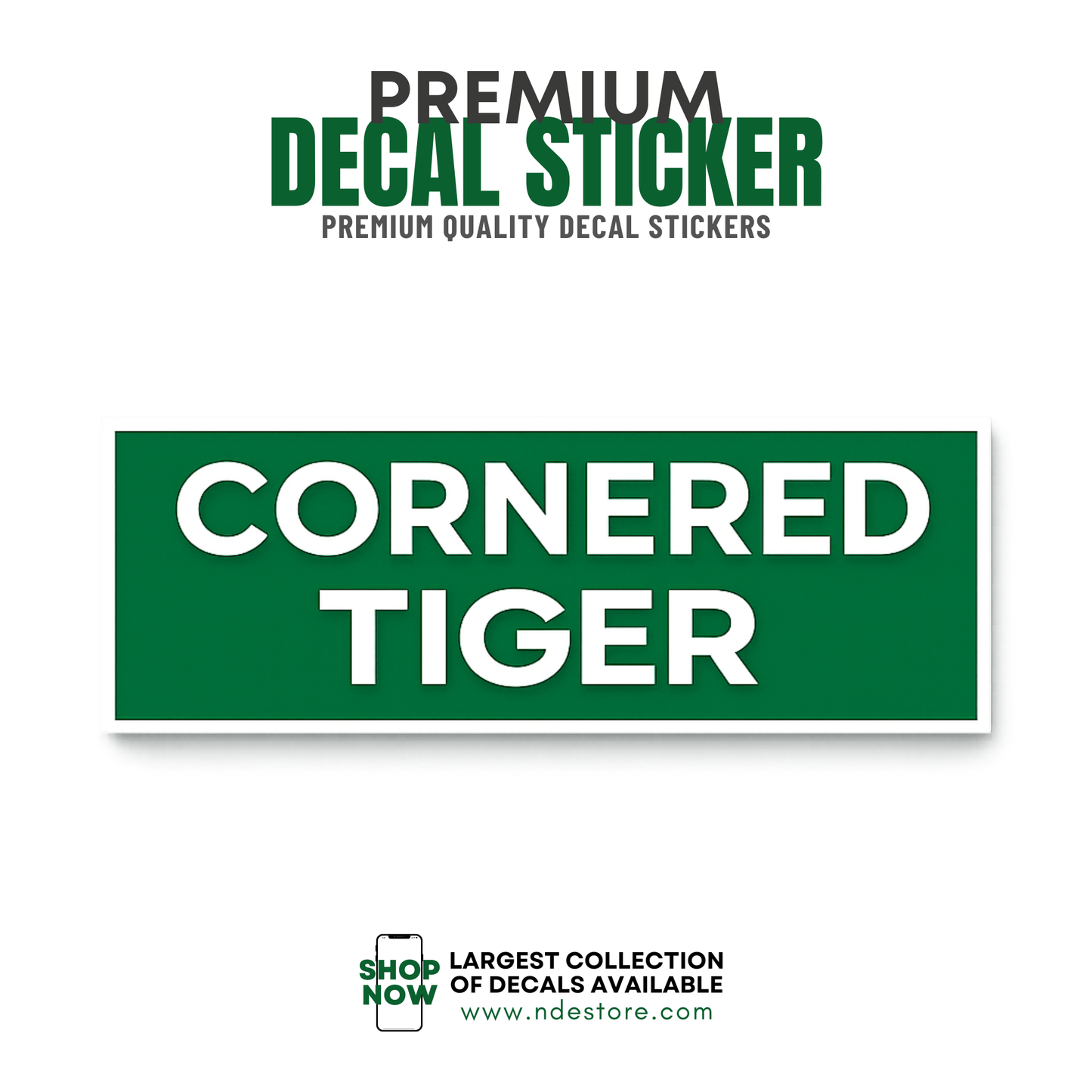 STICKER CORNERED TIGER