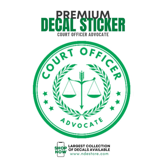 STICKER DECAL COURT OFFICER ADVOCATE