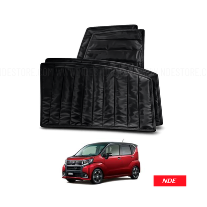 SUN SHADE SET BLACK WRINKLE FOR DAIHATSU MOVE (2014-2018)