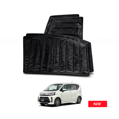 SUN SHADE SET BLACK WRINKLE FOR DAIHATSU MOVE (2018-2025)