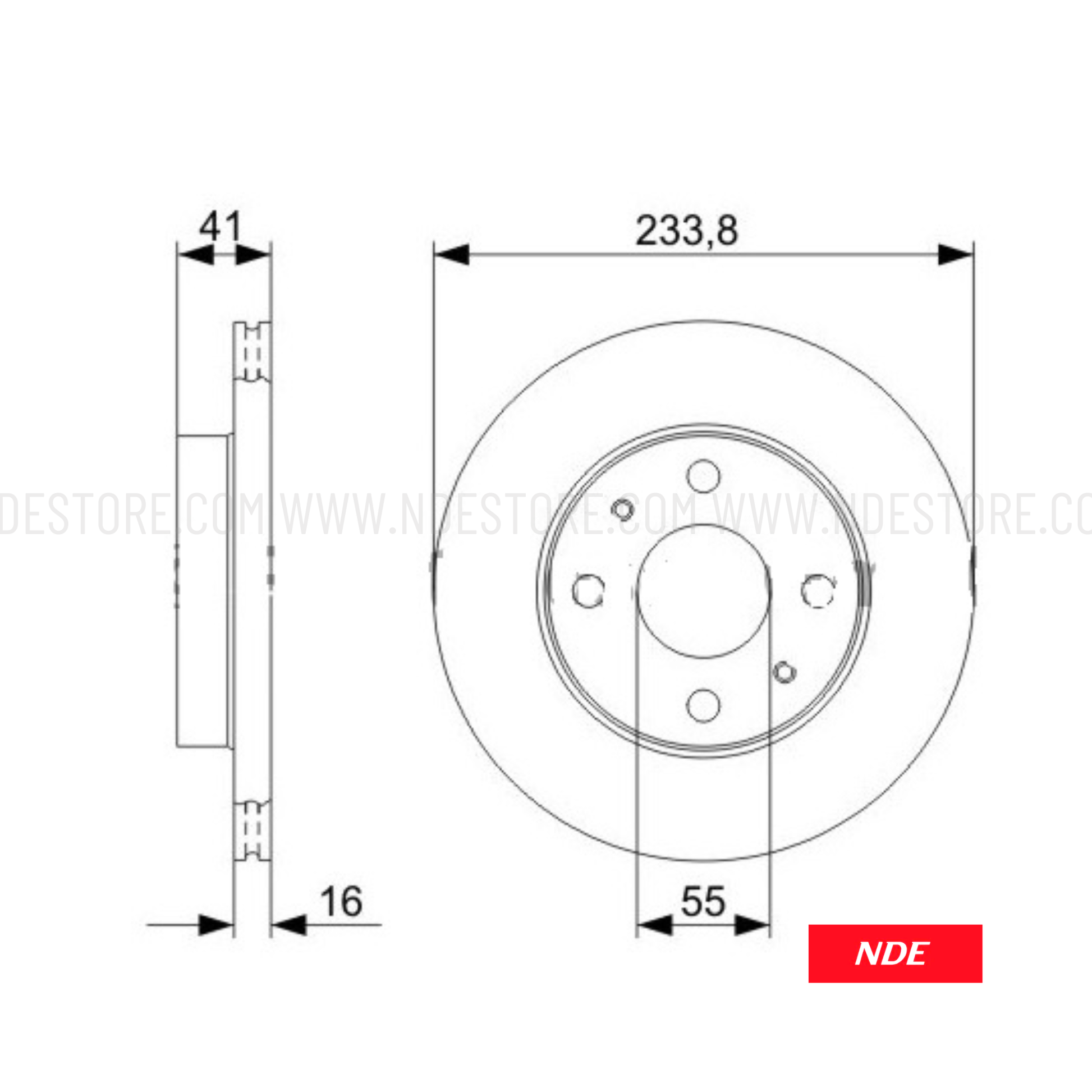 BRAKE ROTOR FRONT FOR DAIHATSU CUORE
