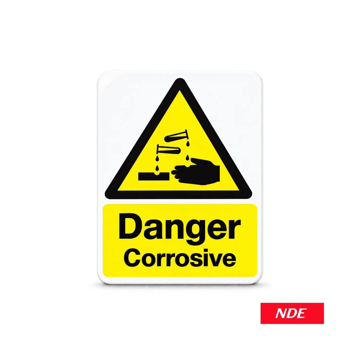 Danger Corrosive warning sticker decal
