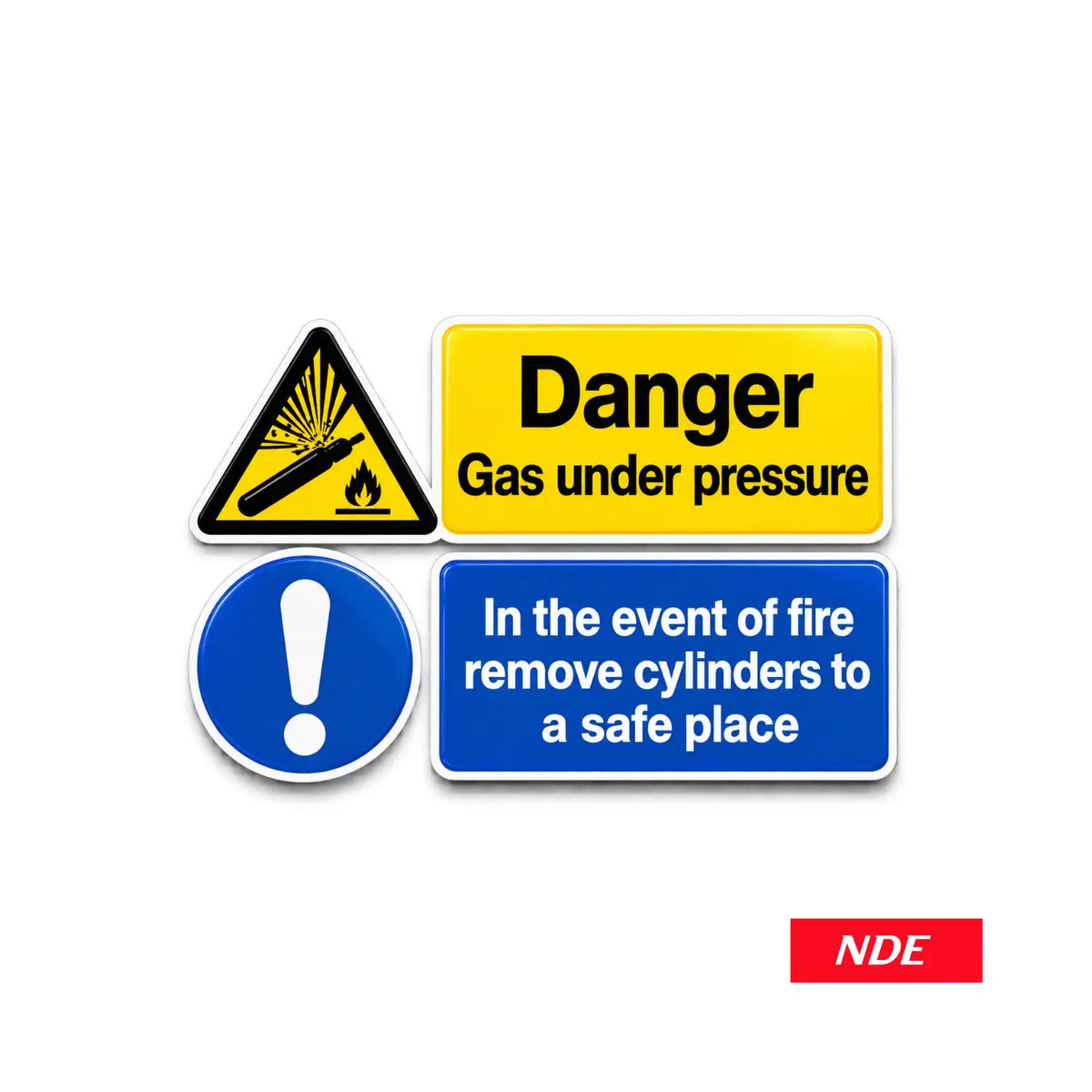 Danger Gas Under Pressure warning sticker decal