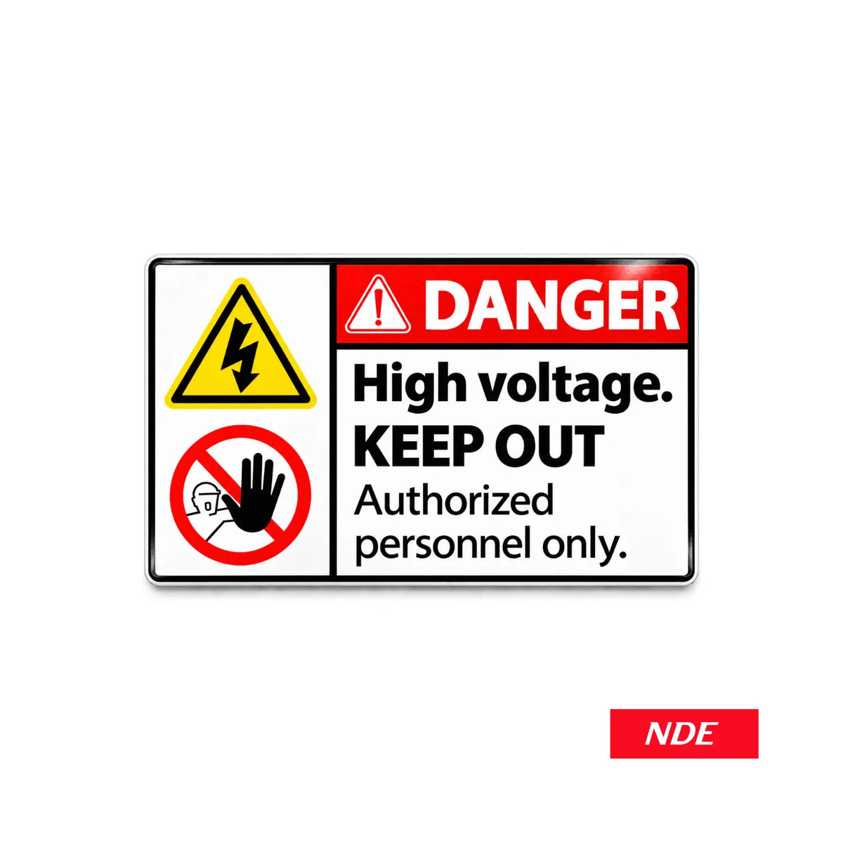 Danger High Voltage Keep Out warning sticker decal