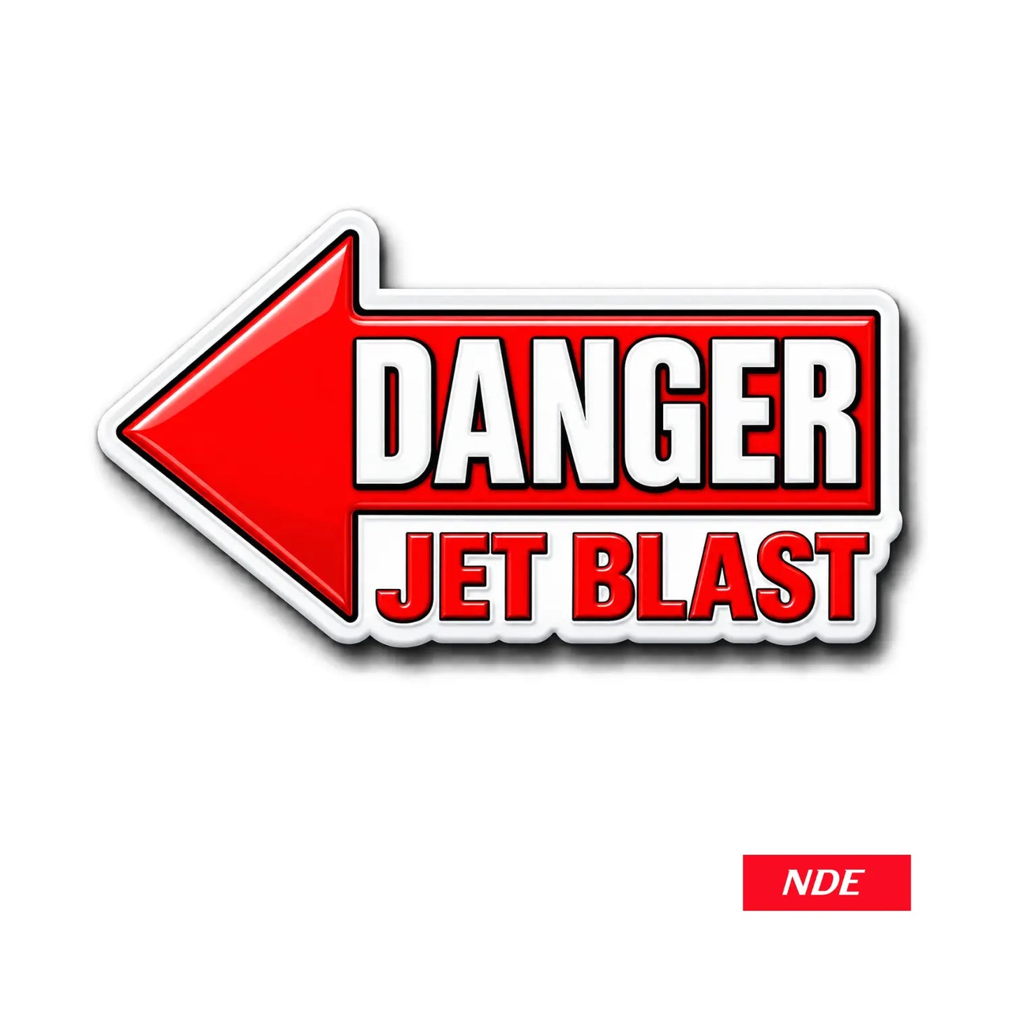 STICKER DECAL DANGER JET BLAST