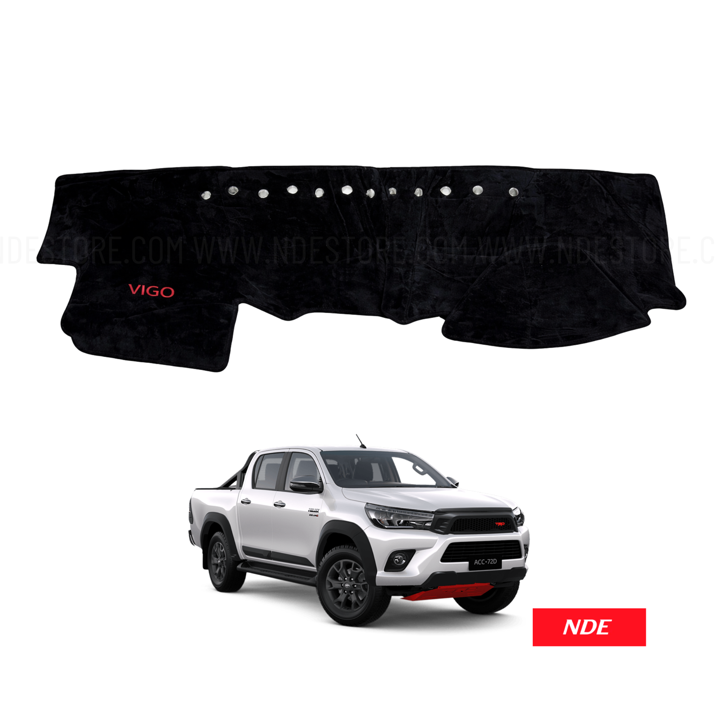 DASHBOARD MAT VELVET FOR TOYOTA HILUX VIGO