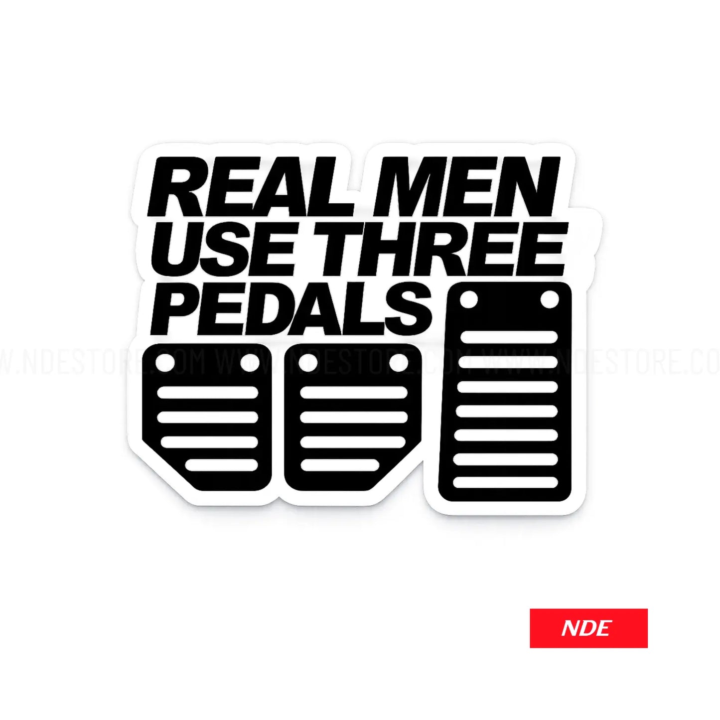 STICKER DECAL REAL MEN USE THREE PEDALS