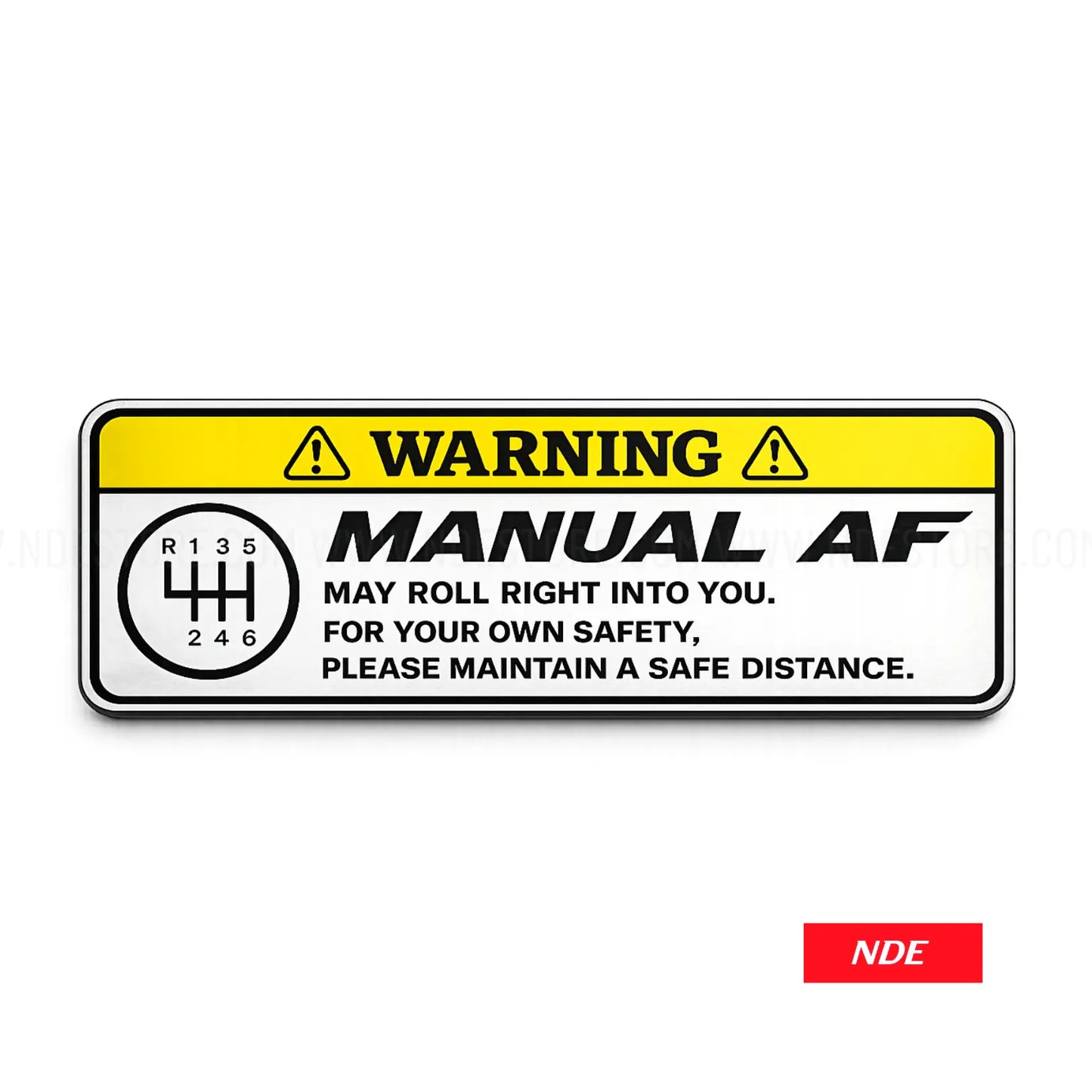 STICKER DECAL MANUAL WARNING