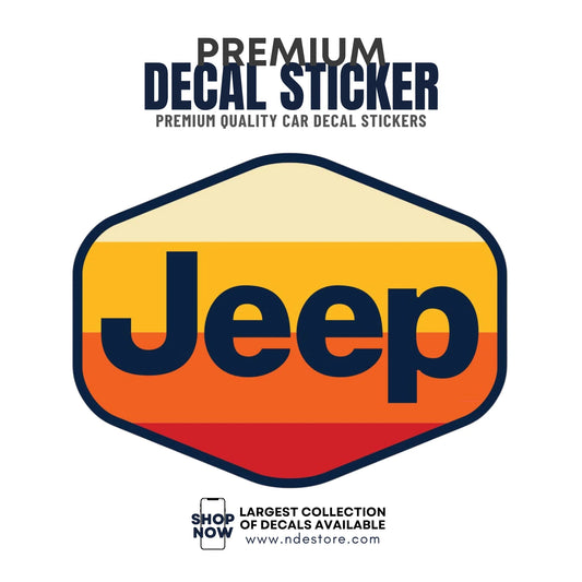 STICKER DECAL JEEP ORANGE