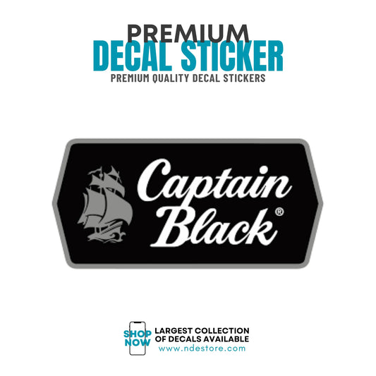 STICKER DECAL CAPTAIN BLACK