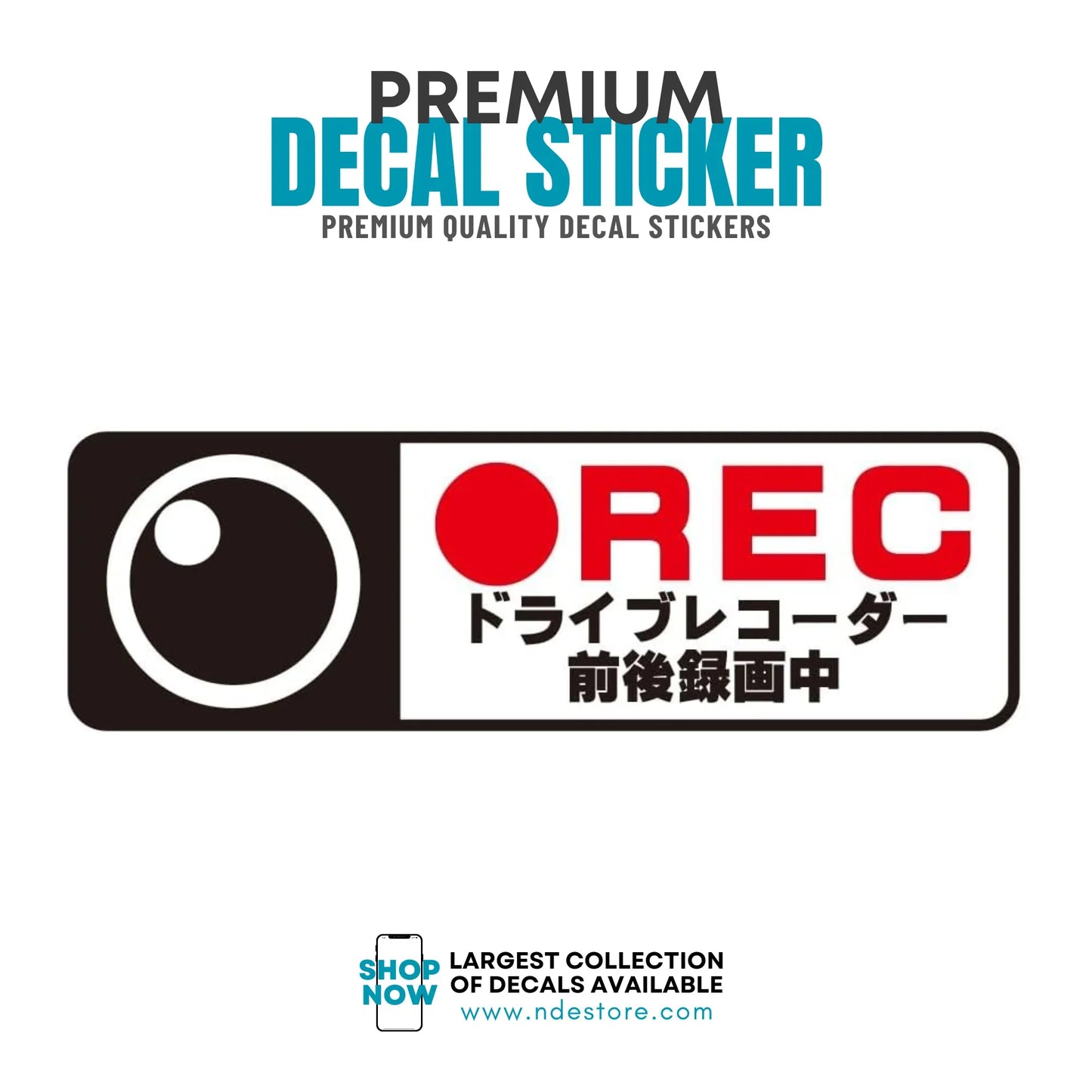 STICKER DECAL JDM CAMERA RECORDING