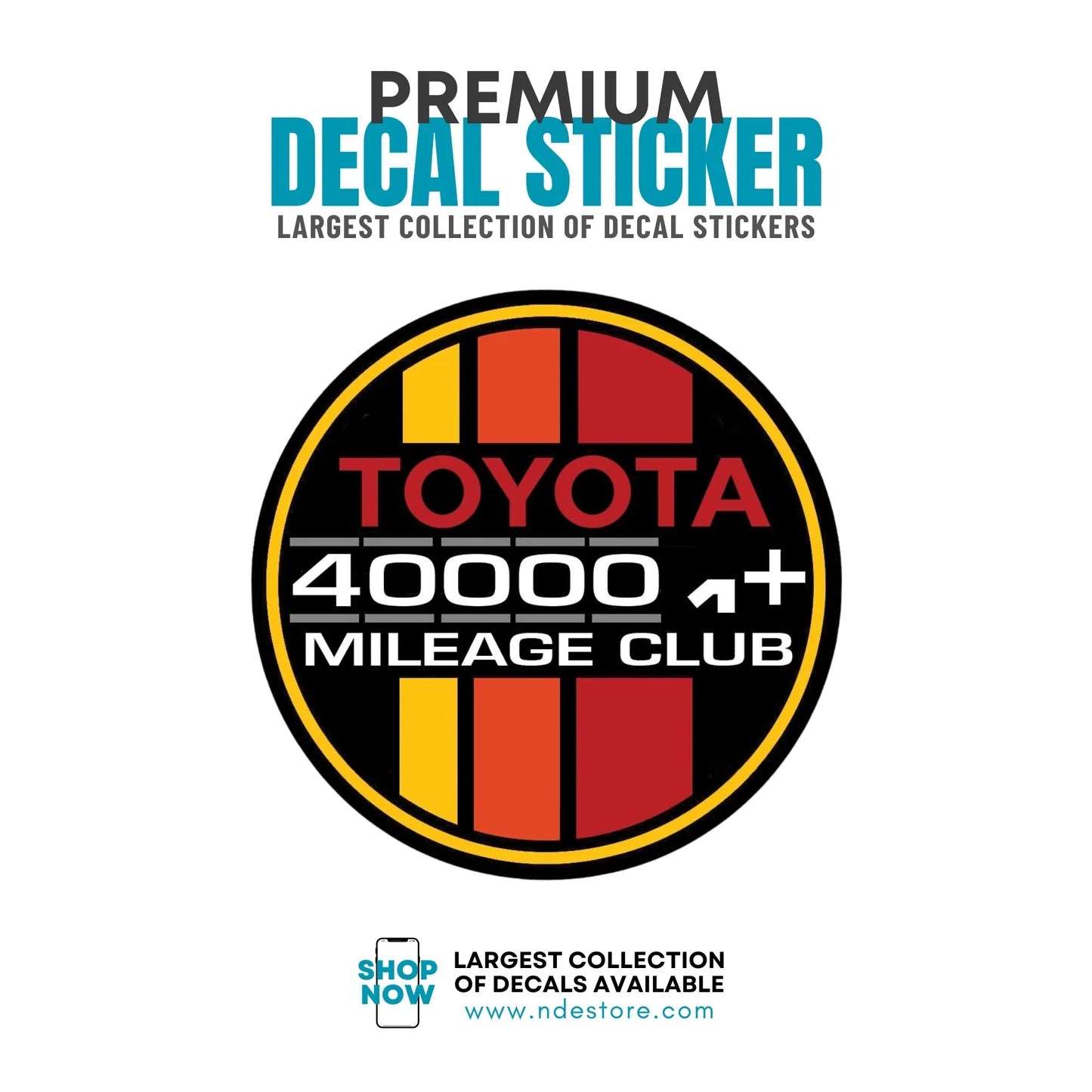 STICKER DECAL MILEAGE CLUB 40000+
