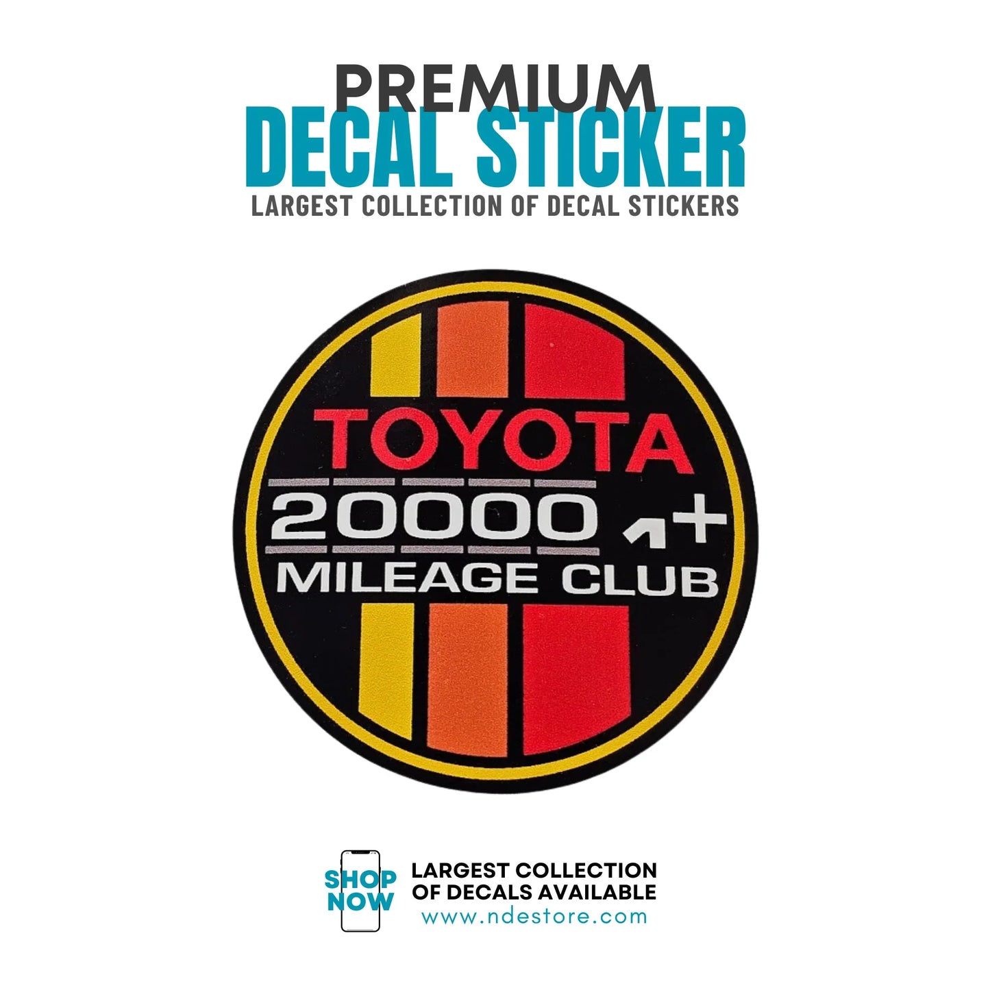 STICKER DECAL MILEAGE CLUB 20000+