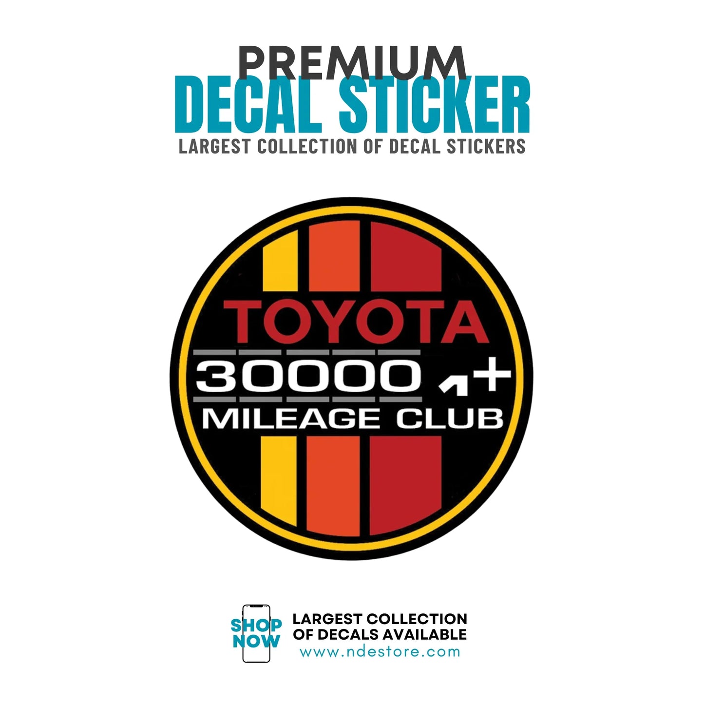 STICKER DECAL MILEAGE CLUB 30000+