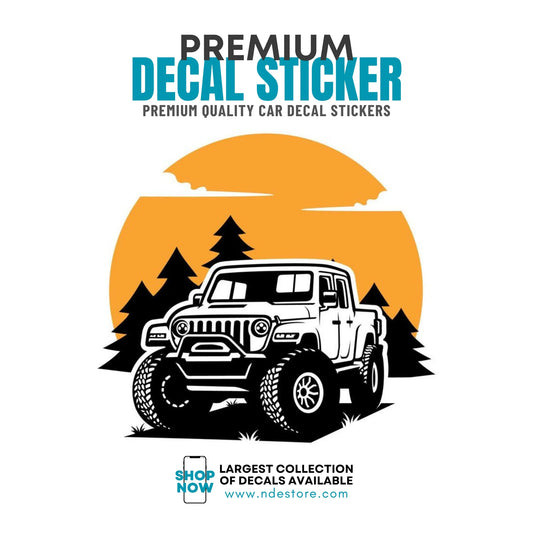 STICKER DECAL JEEP SUNRISE POSTER