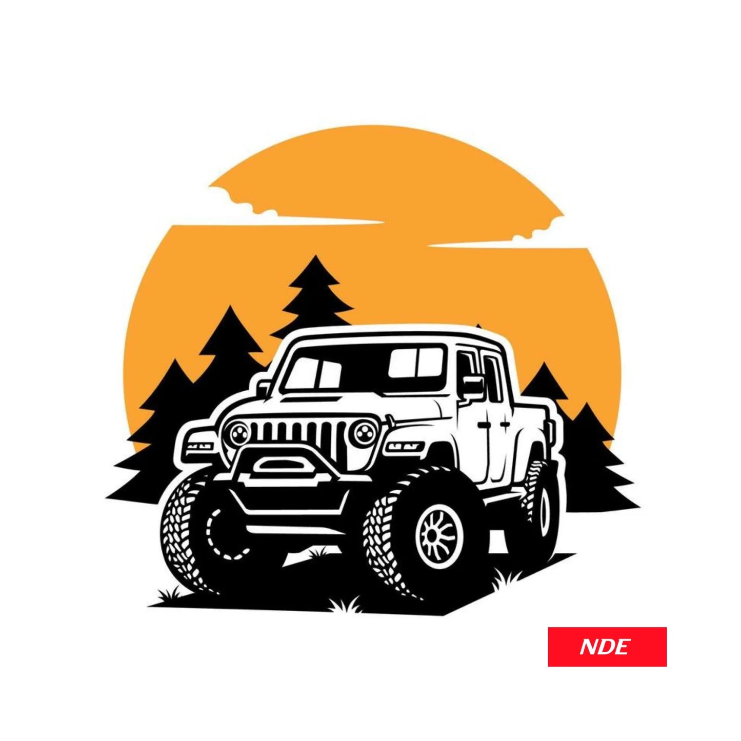 STICKER DECAL JEEP SUNRISE POSTER