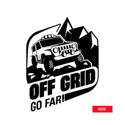 STICKER DECAL JEEP OFF GRID GO FAR