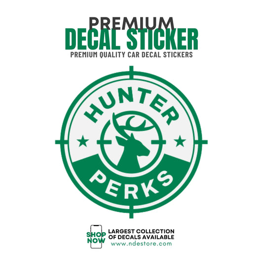 STICKER DECAL HUNTER PERKS