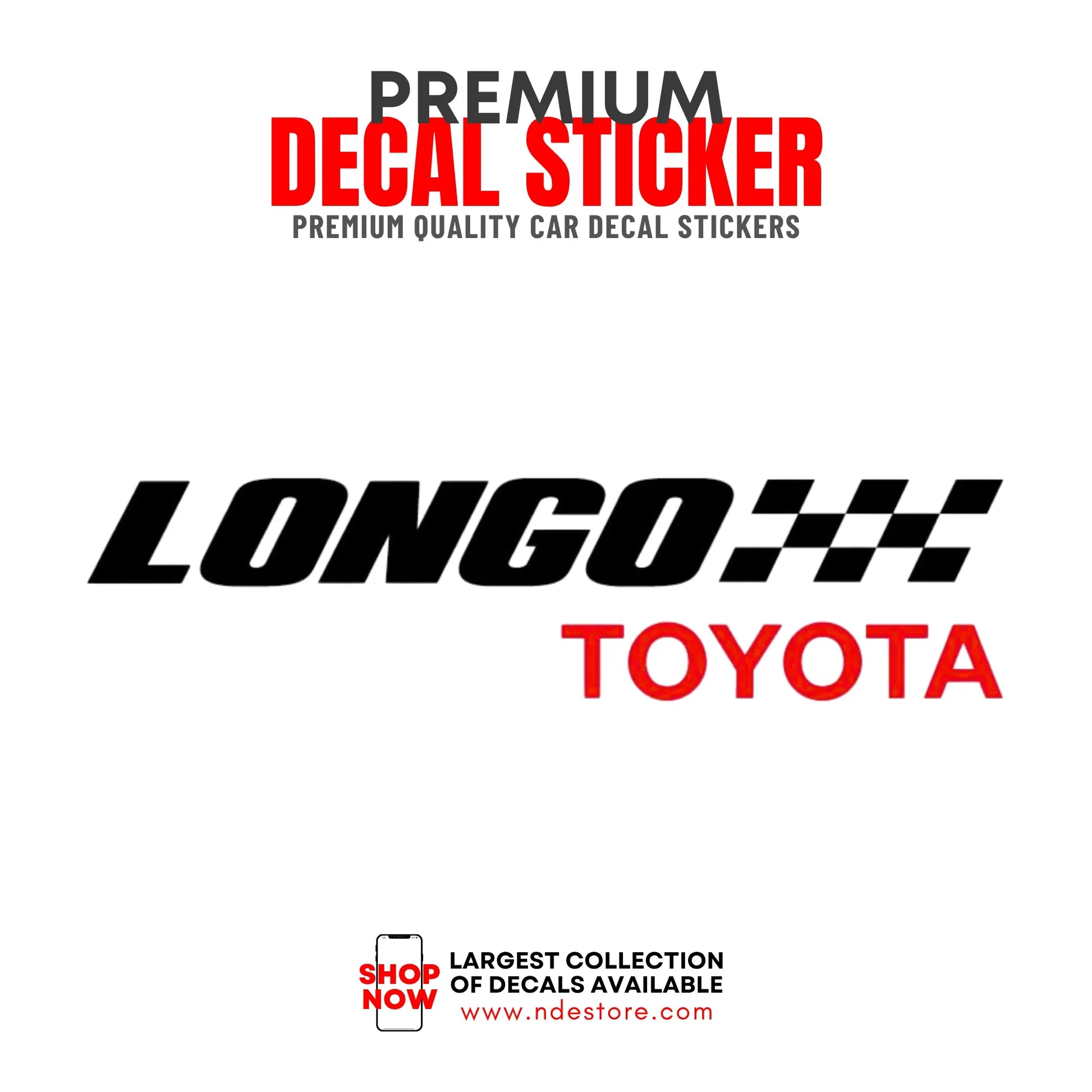 STICKER DECAL LONGO TOYOTA