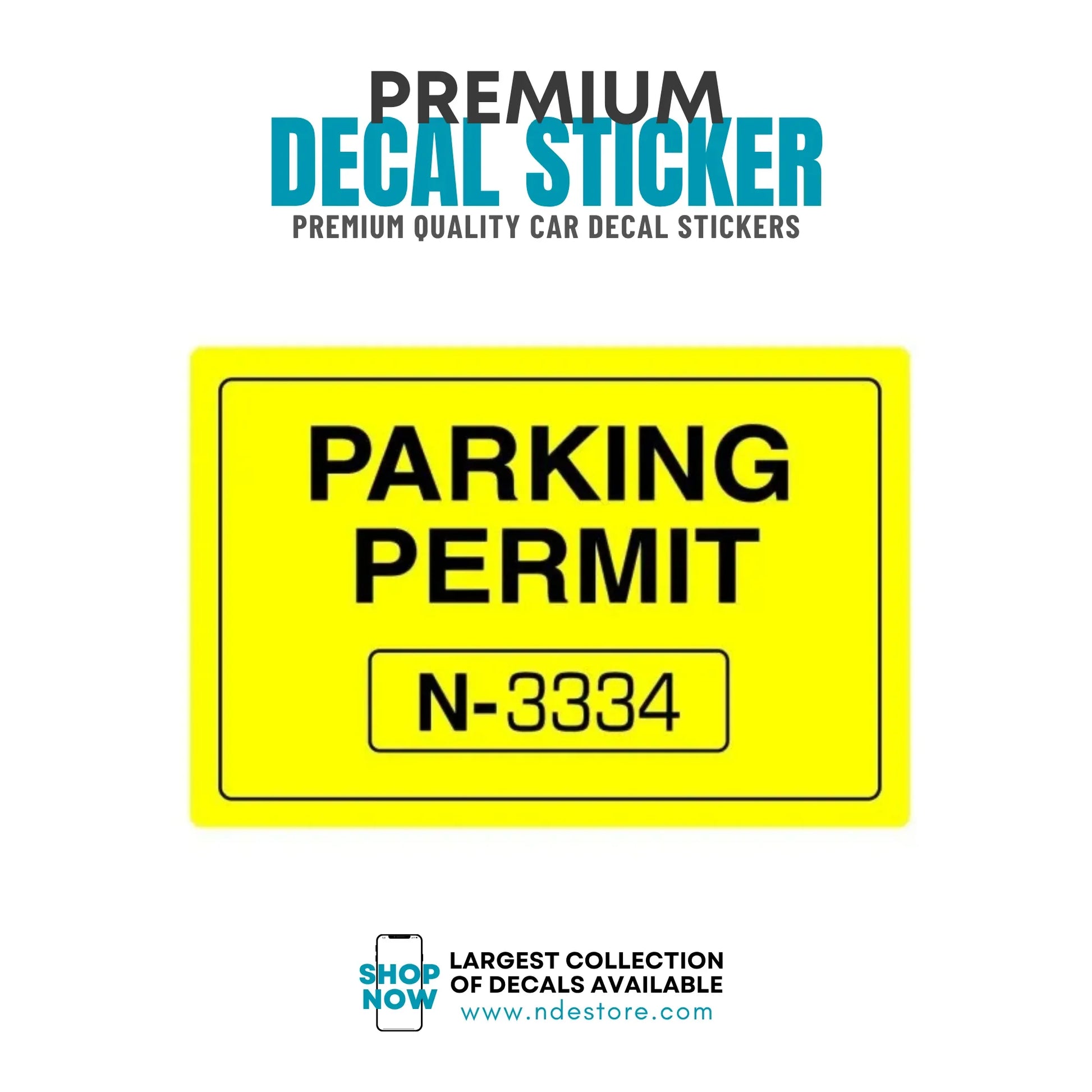 STICKER DECAL PARKING PERMIT
