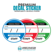 STICKER DECAL PARKING PERMIT