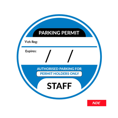 STICKER DECAL PARKING PERMIT