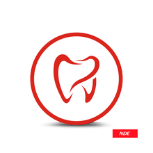 STICKER DECAL DENTIST RED