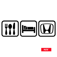 STICKER DECAL EAT SLEEP HONDA