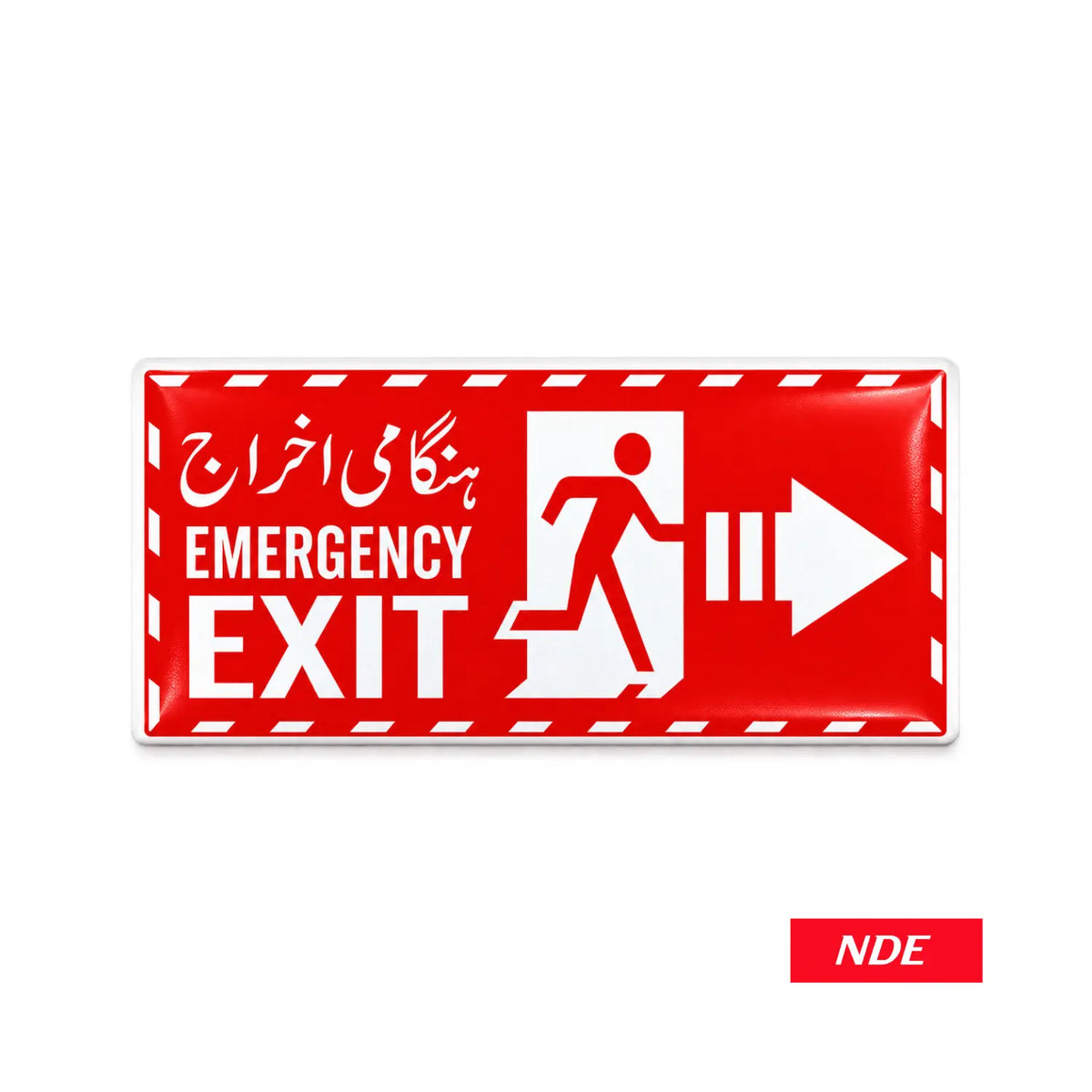 Exit warning sticker decal