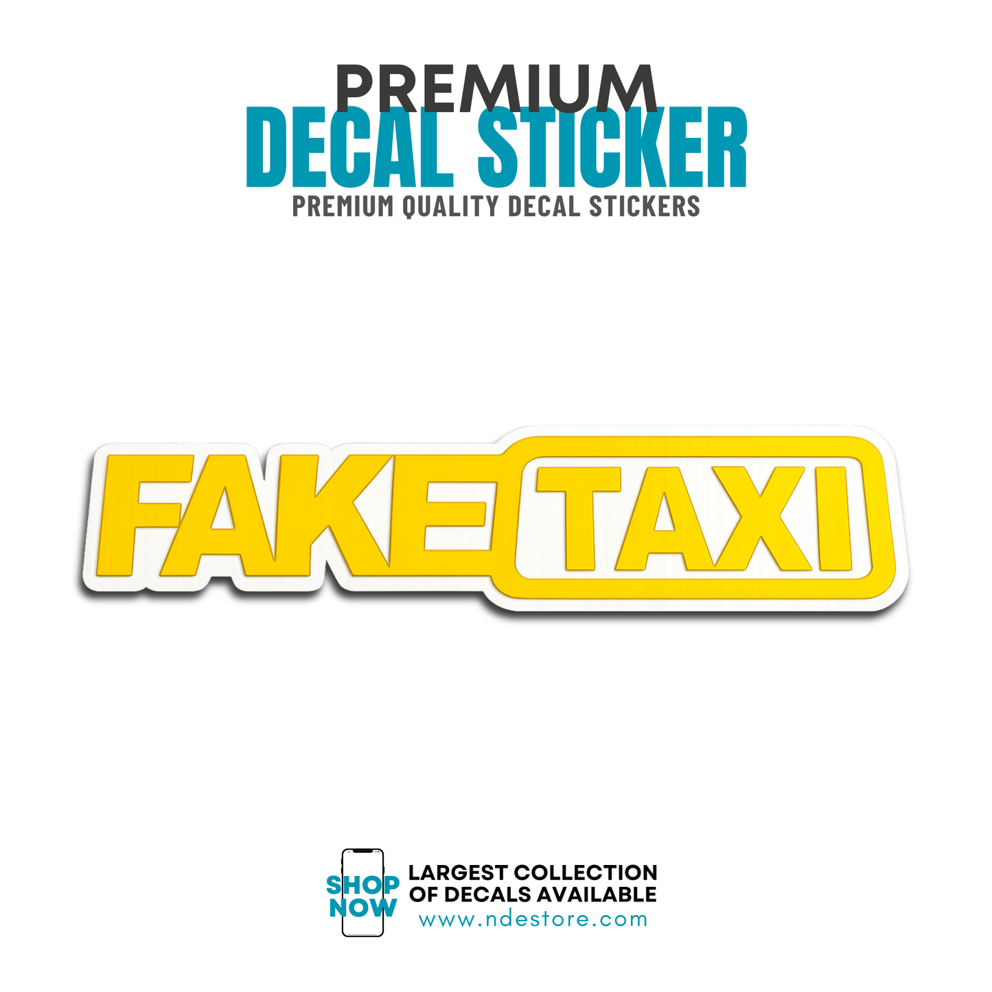 STICKER DECAL FAKE TAXI
