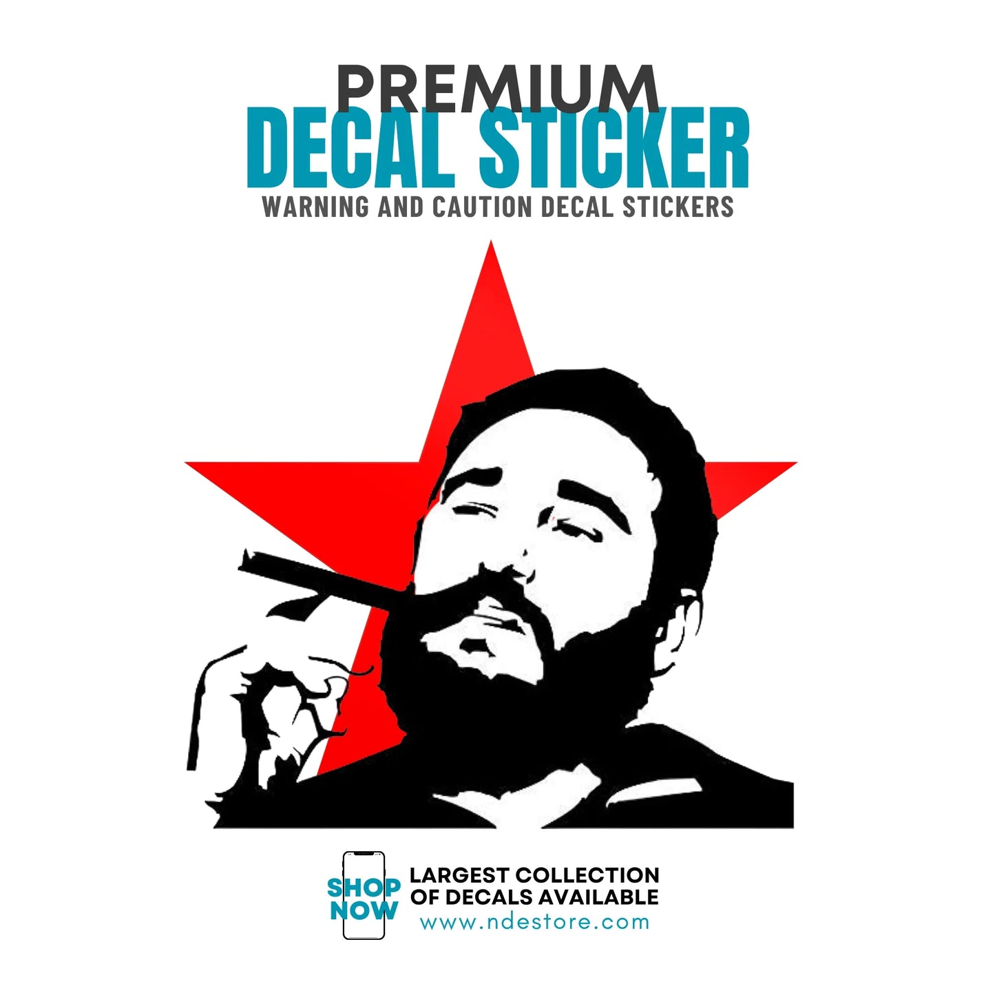 STICKER DECAL FIDEL CASTRO