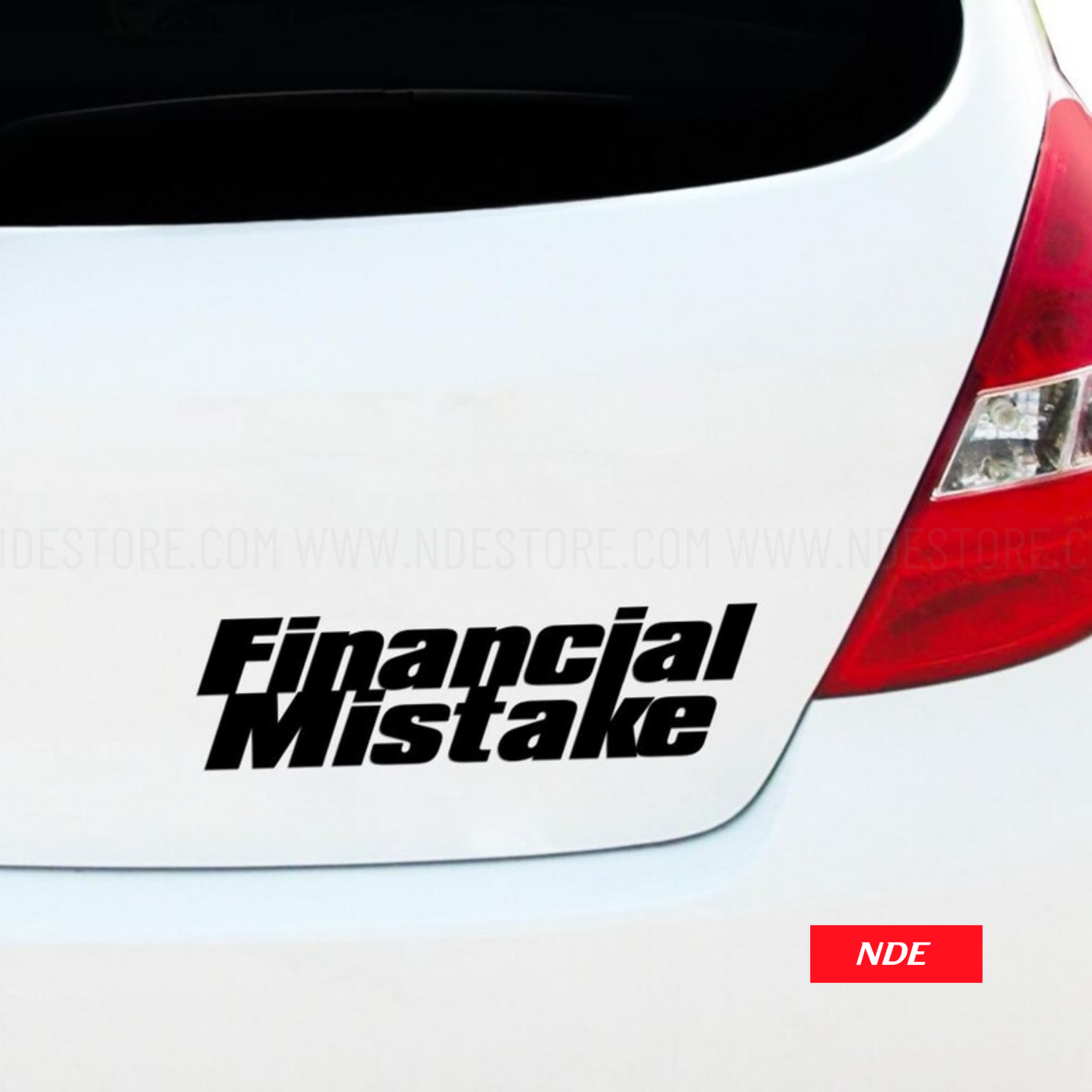 STICKER DECAL FINANCIAL MISTAKE