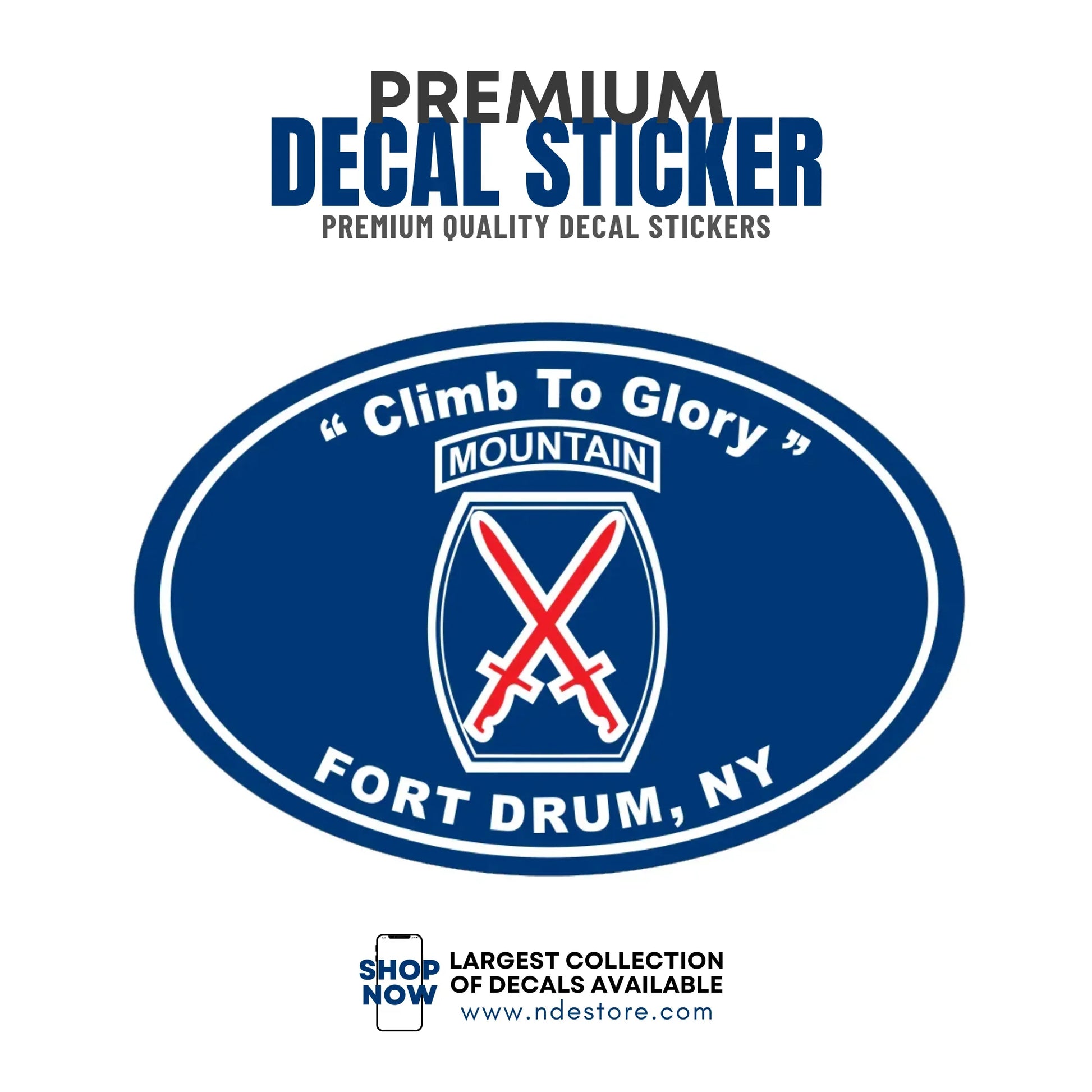 STICKER DECAL U.S FORT DRUM NY