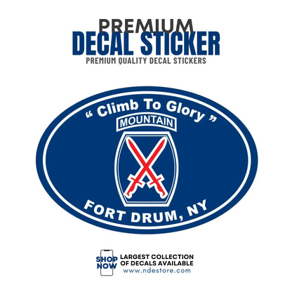 STICKER DECAL U.S FORT DRUM NY