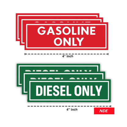 STICKER DECAL FUEL TAG