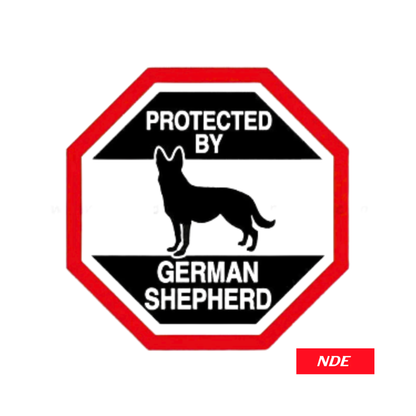 STICKER DECAL PROTECTED BY GERMAN SHEPHERD