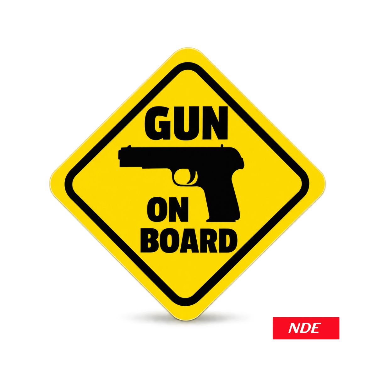 STICKER DECAL GUN ON BOARD