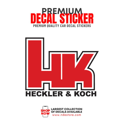 STICKER DECAL HECKLER AND KOCH