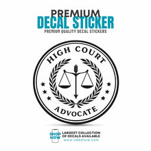 STICKER DECAL ADVOCATE HIGH COURT
