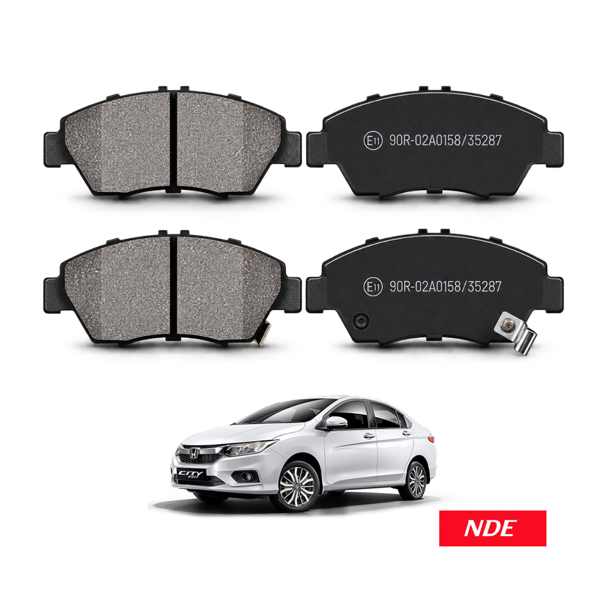 BRAKE DISC PAD SET FRONT MK FOR HONDA CITY (2008-2021)