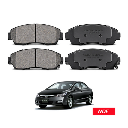 BRAKE DISC PAD SET FRONT AKEBONO FOR HONDA CIVIC (2006-2012)