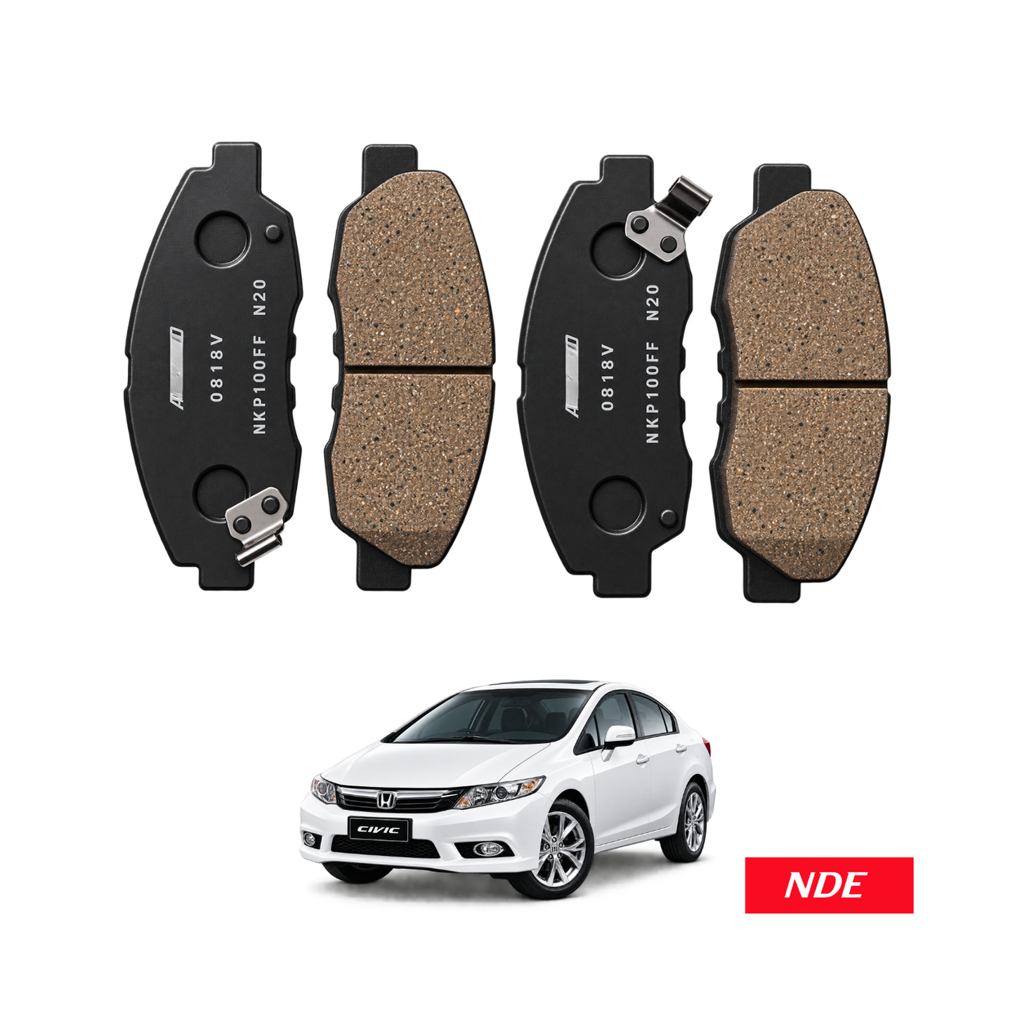 BRAKE DISC PAD SET REAR MK FOR HONDA CIVIC (2012-2016)