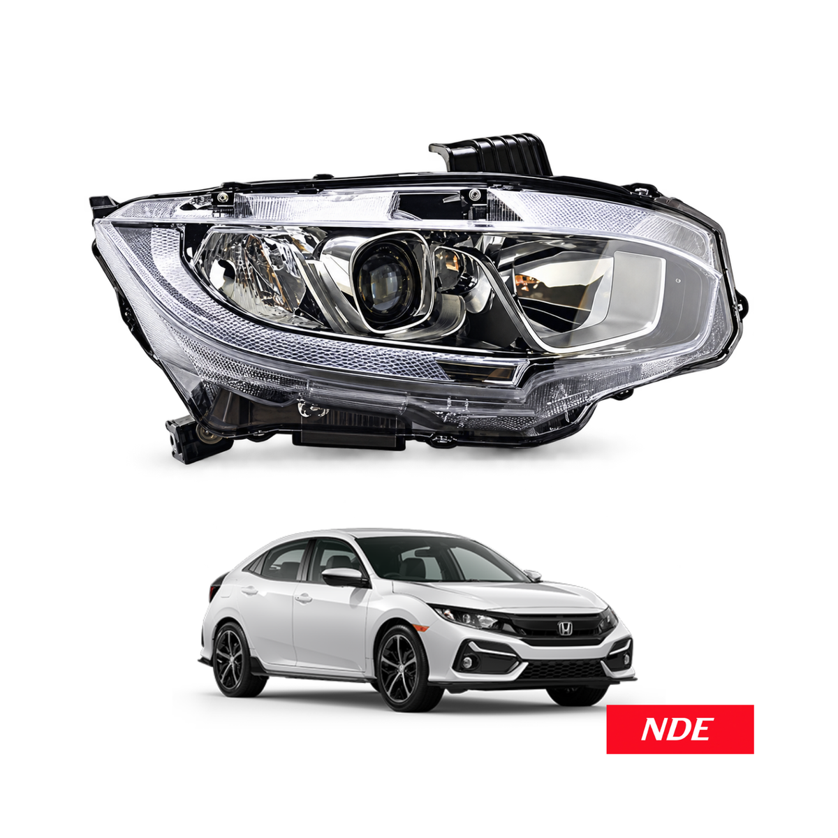 HEAD LIGHT ASSY COMPLETE FOR HONDA CIVIC (2016-2021)