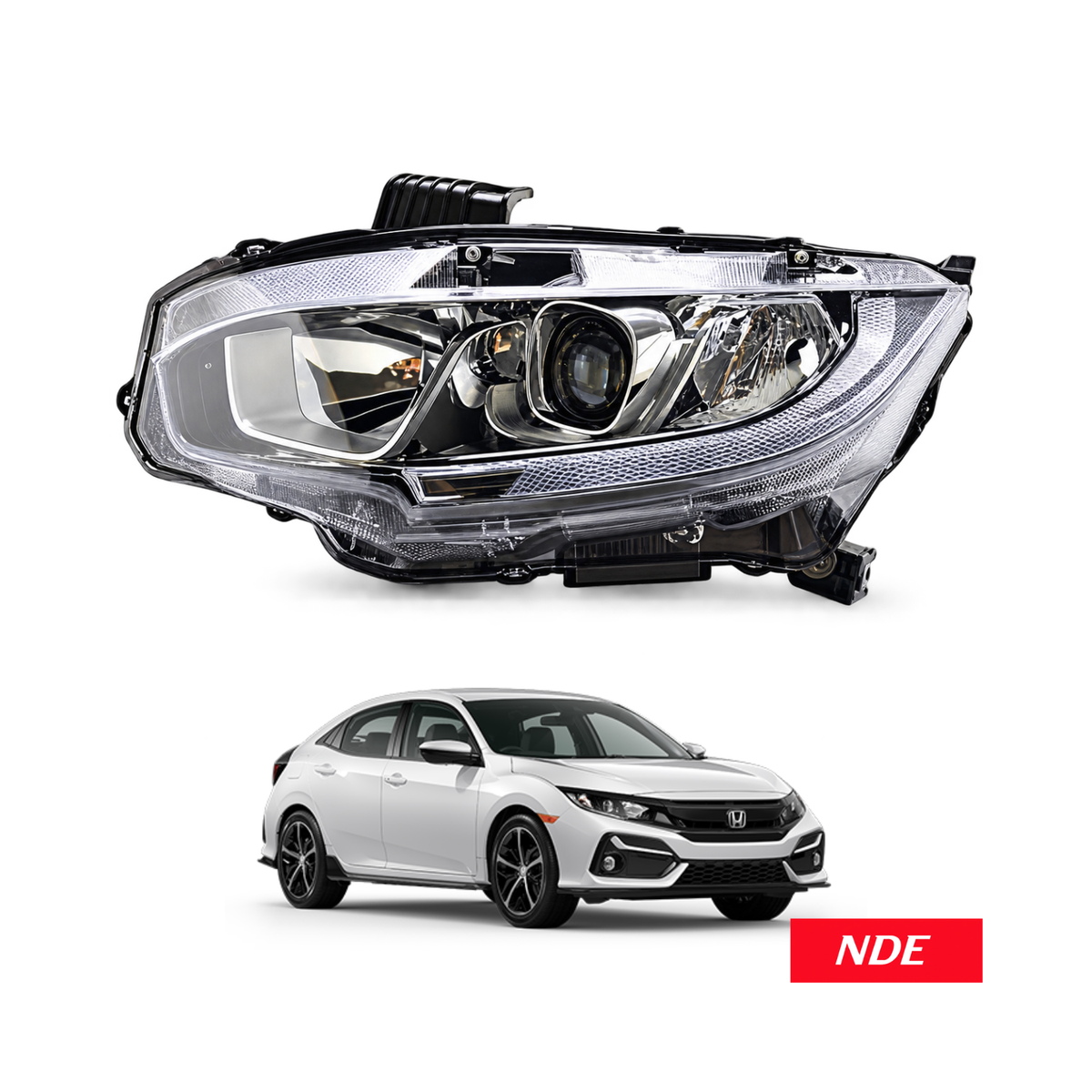 HEAD LIGHT ASSY COMPLETE FOR HONDA CIVIC (2016-2021)