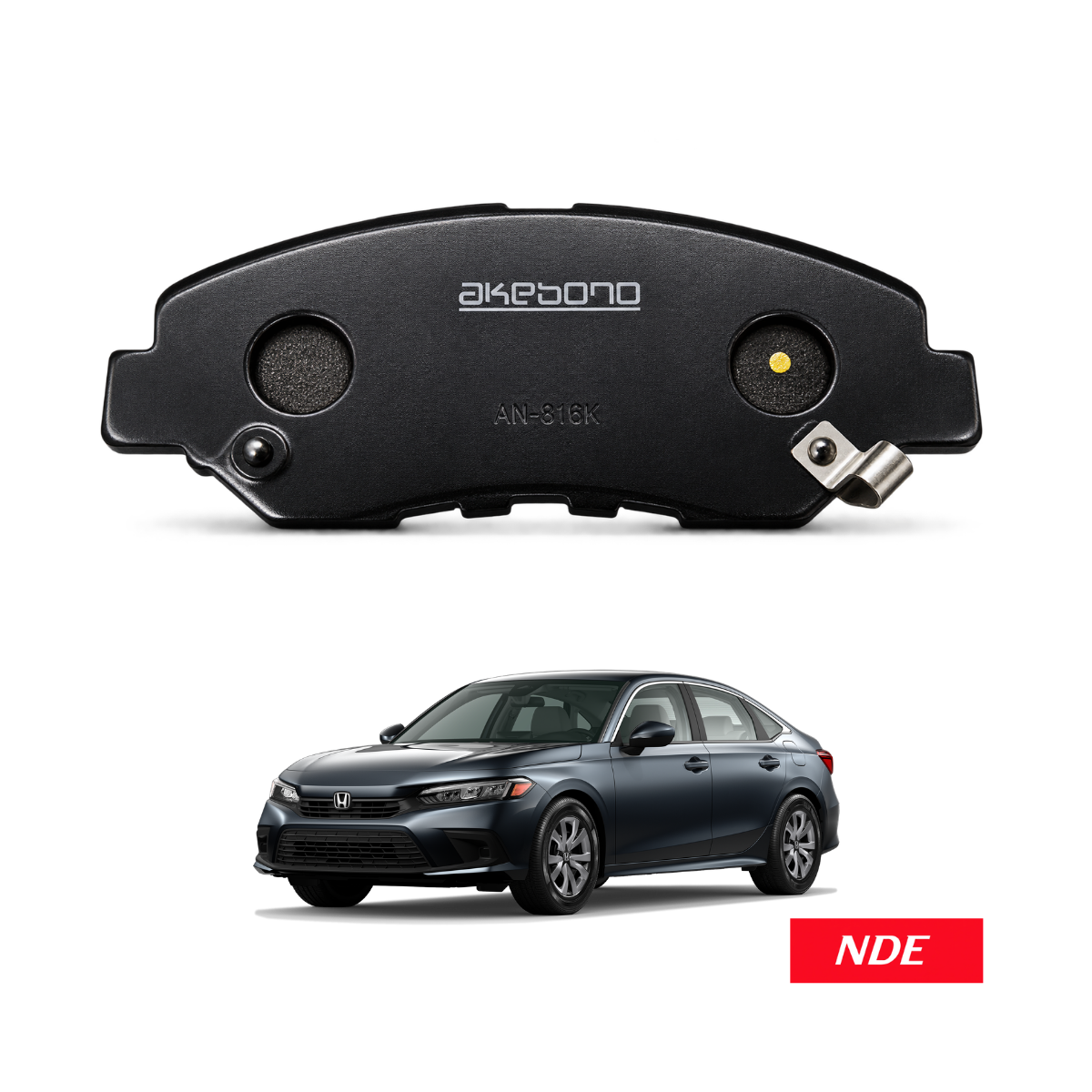BRAKE DISC PAD SET FRONT AKEBONO FOR HONDA CIVIC (2021-2026)