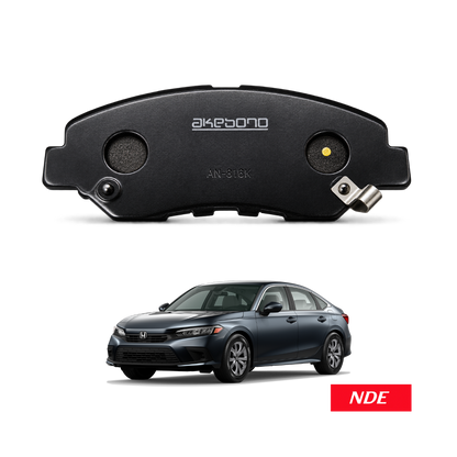 BRAKE DISC PAD SET FRONT AKEBONO FOR HONDA CIVIC (2021-2026)