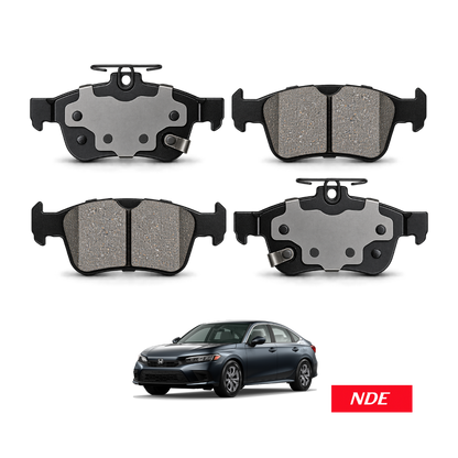 BRAKE DISC PAD SET REAR AKEBONO FOR HONDA CIVIC (2021-2026)
