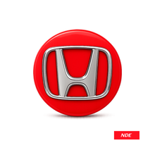 WHEEL CAP HONDA LOGO RED AND SILVER  | WHEEL CENTRE CAP
