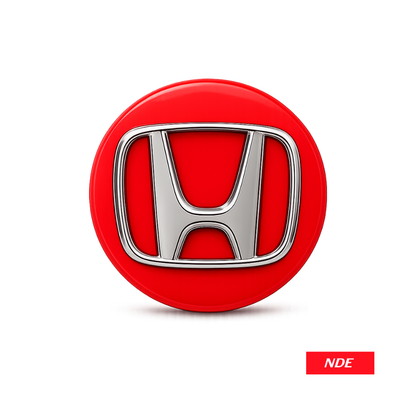 WHEEL CAP HONDA LOGO RED AND SILVER  | WHEEL CENTRE CAP